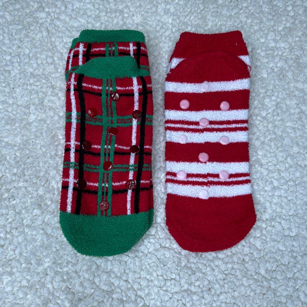 Holiday Socks Red and Green Ankle